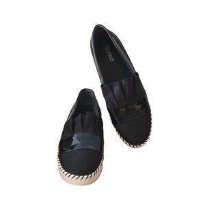 J. Renee Womens Size 9.5 Hivani Slip On Sneakers Black White Casual